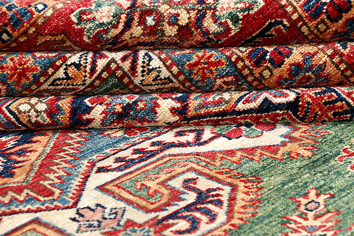 Dark Sea Green Kazak 10' x 13' 1 - No. 63536 - ALRUG Rug Store