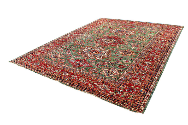 Dark Sea Green Kazak 10' x 13' 1 - No. 63536 - ALRUG Rug Store
