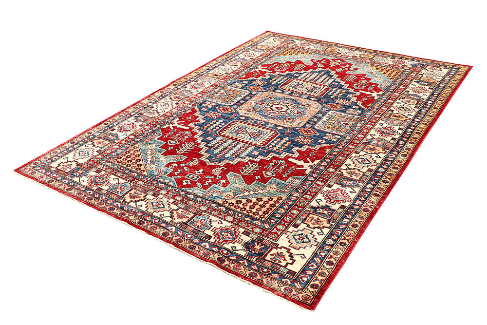 Multi Colored Kazak 5' 6 x 8' - No. 63537 - ALRUG Rug Store