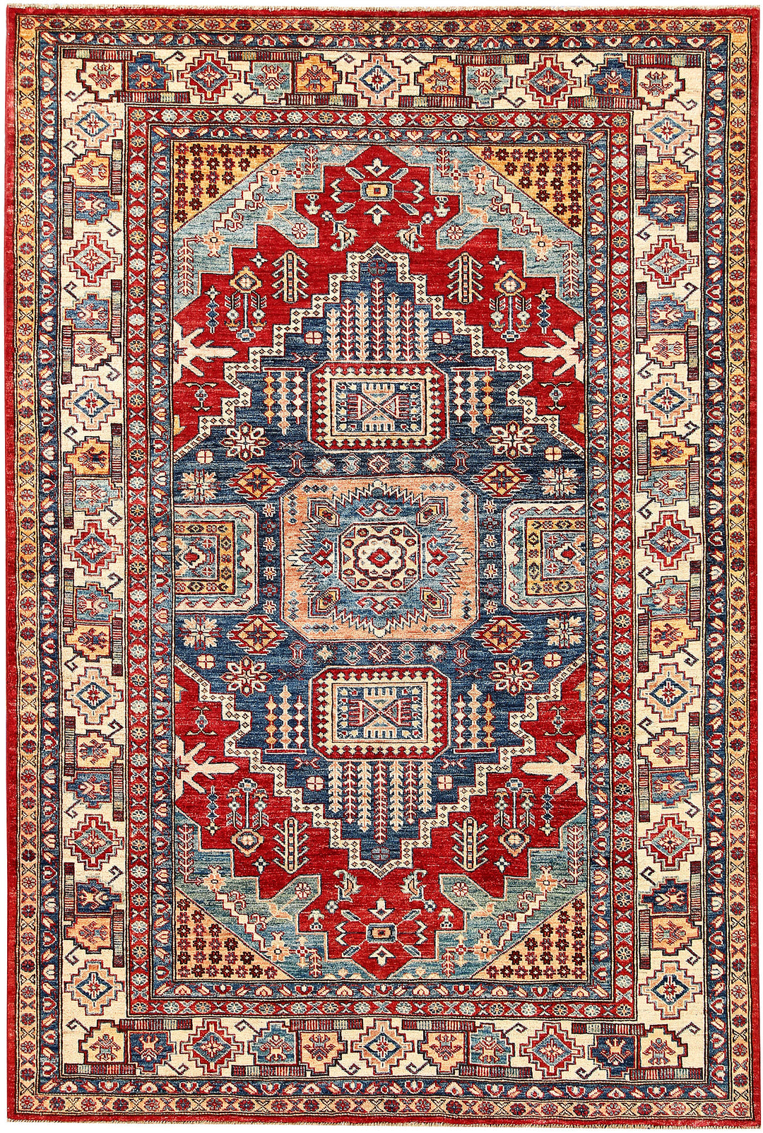 Multi Colored Kazak 5' 6 x 8' - No. 63537 - ALRUG Rug Store