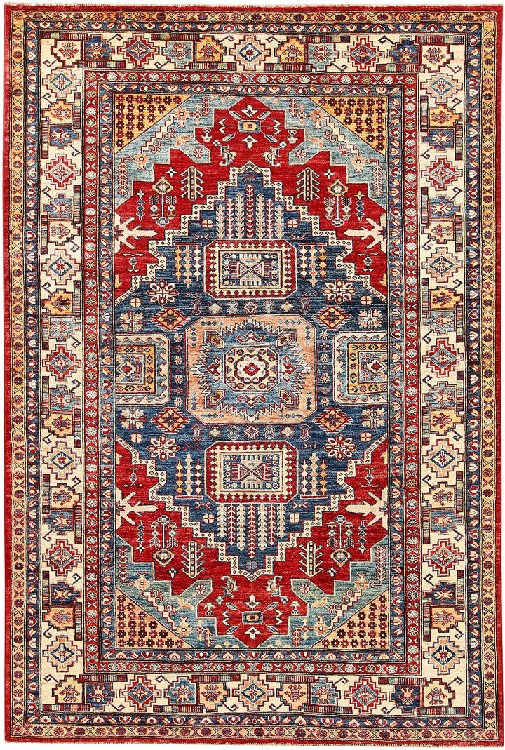 Multi Colored Kazak 5' 6 x 8' - No. 63537 - ALRUG Rug Store
