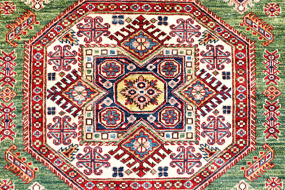 Olivedrab Kazak 5' x 6' 11 - No. 63539 - ALRUG Rug Store