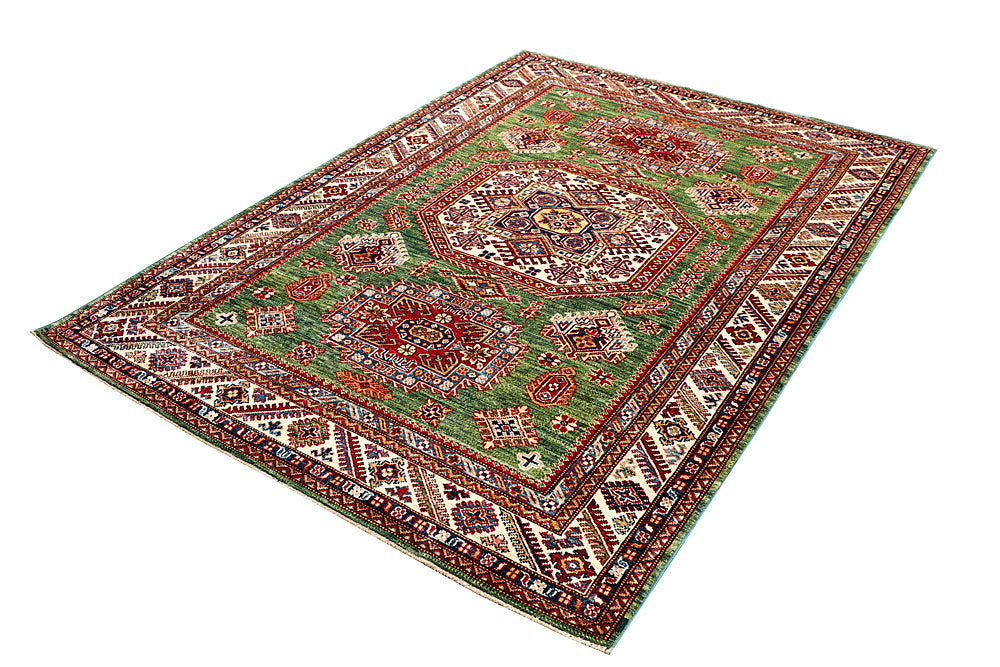 Olivedrab Kazak 5' x 6' 11 - No. 63539 - ALRUG Rug Store