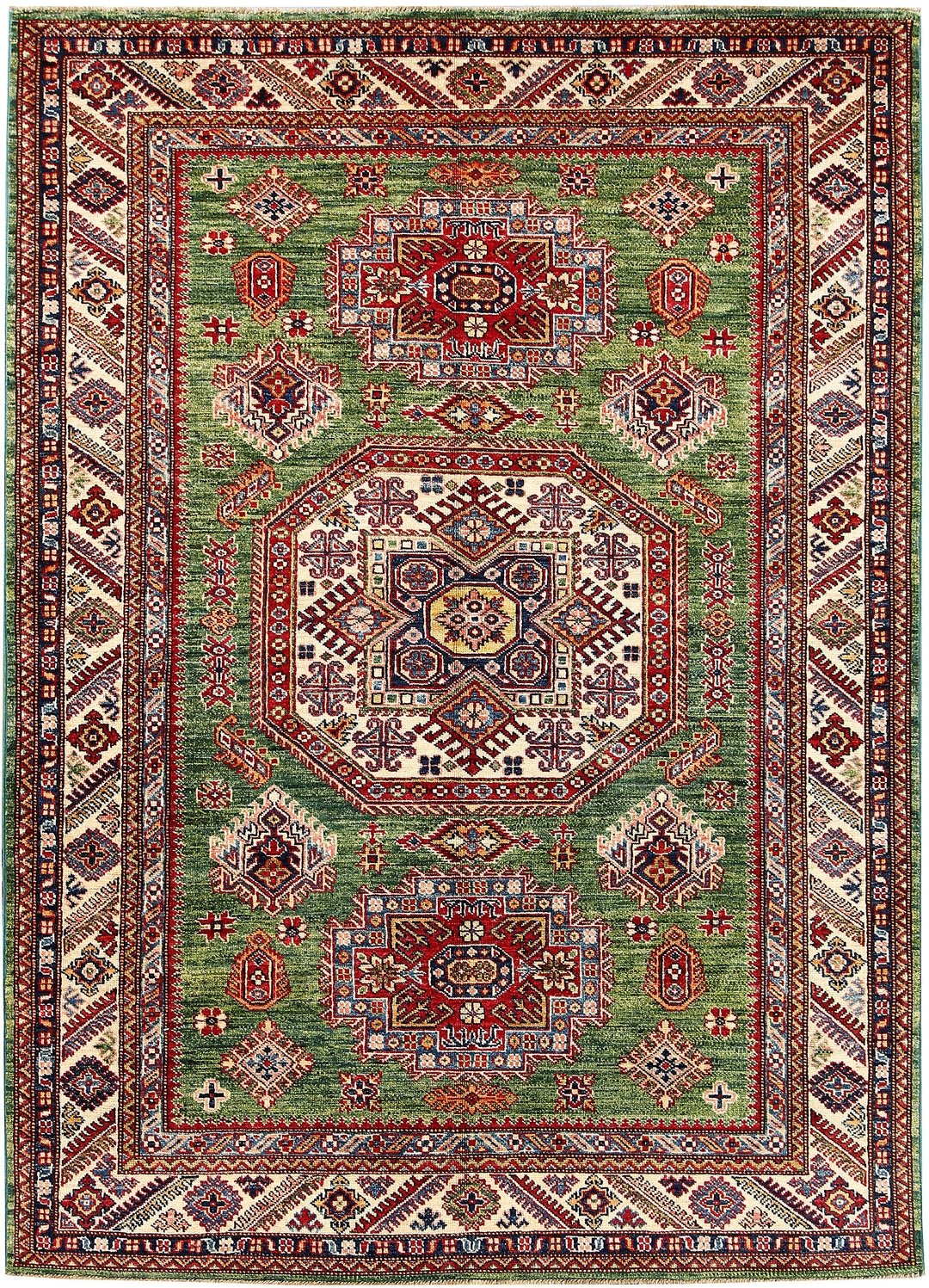 Olivedrab Kazak 5' x 6' 11 - No. 63539 - ALRUG Rug Store