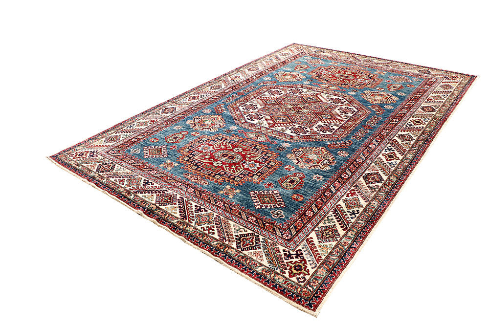 Steel Blue Kazak 6' 9 x 10' 2 - No. 63540 - ALRUG Rug Store