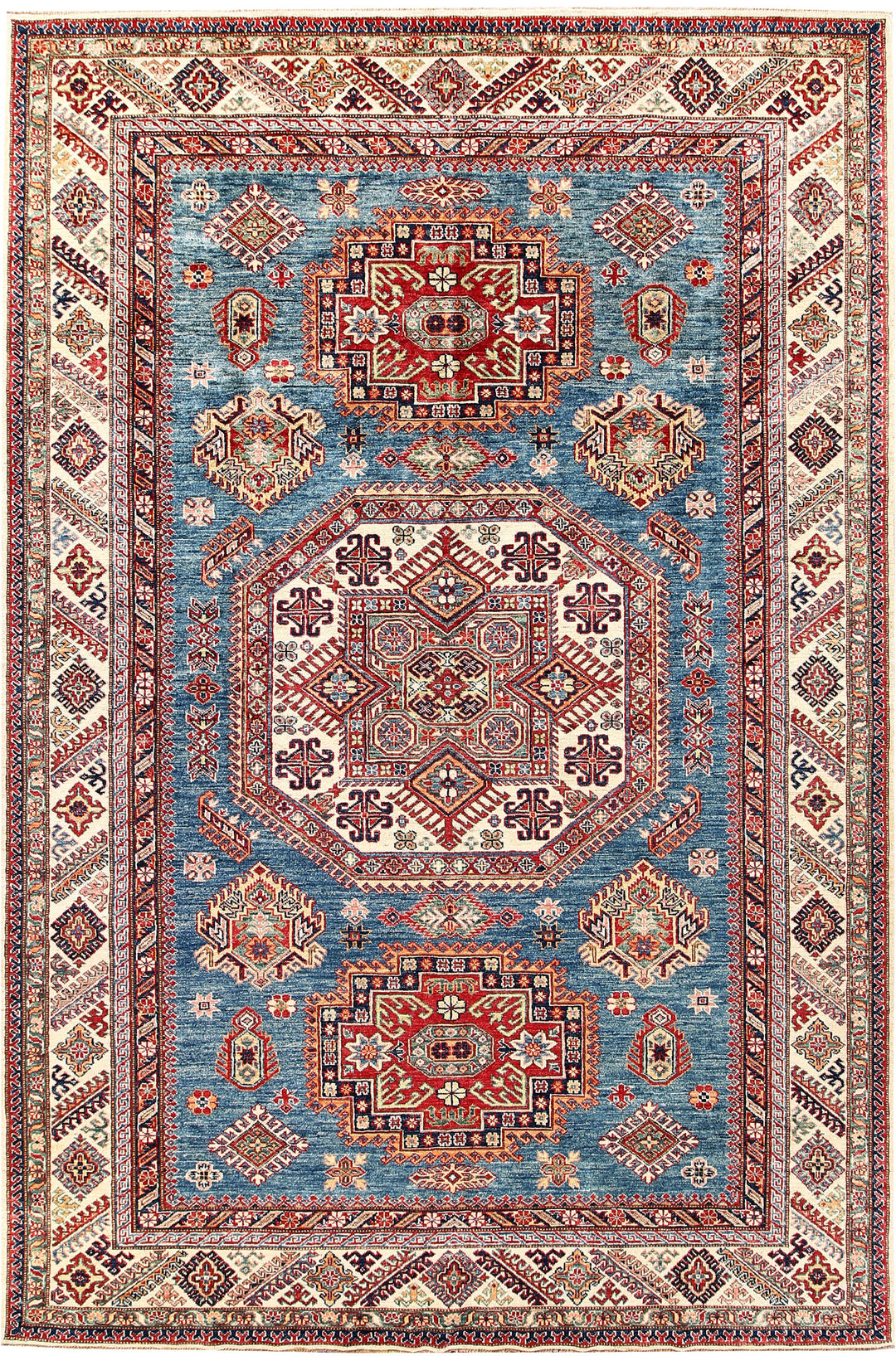 Steel Blue Kazak 6' 9 x 10' 2 - No. 63540 - ALRUG Rug Store