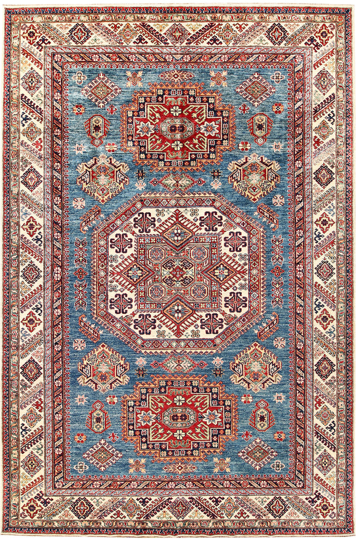 Steel Blue Kazak 6' 9 x 10' 2 - No. 63540 - ALRUG Rug Store