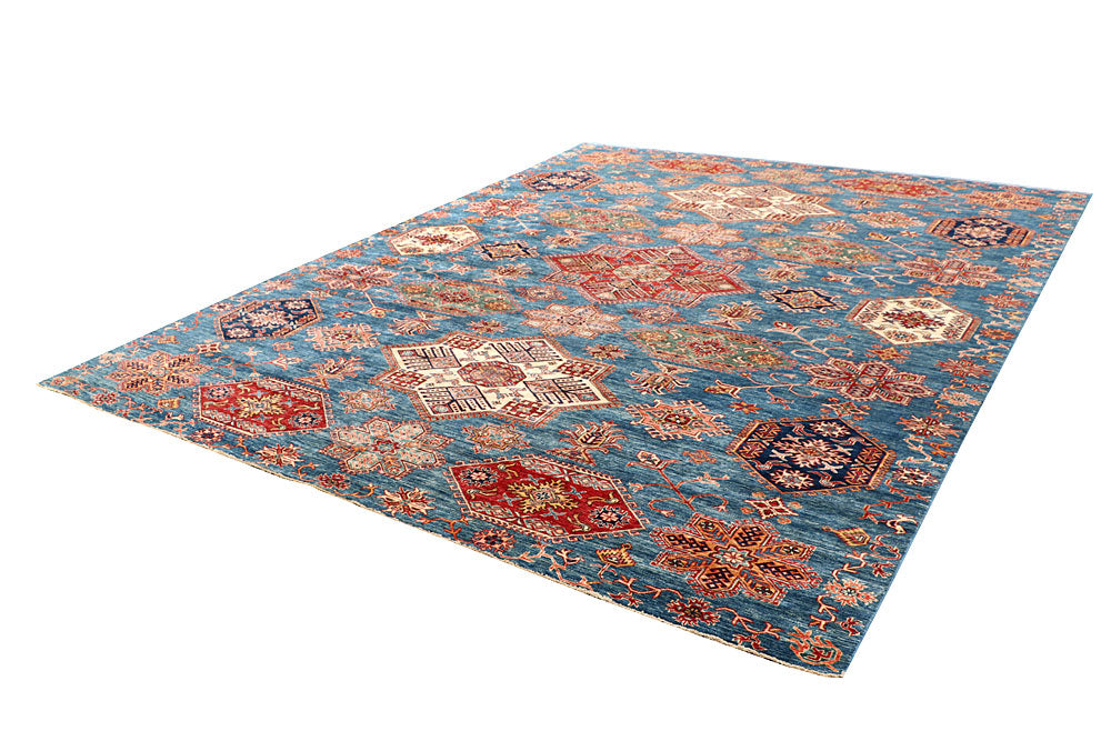 Steel Blue Kazak 10' x 12' 6 - No. 63544 - ALRUG Rug Store