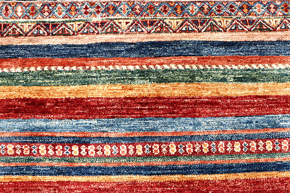 Multi Colored Kazak 2' 11 x 10' - No. 63551 - ALRUG Rug Store