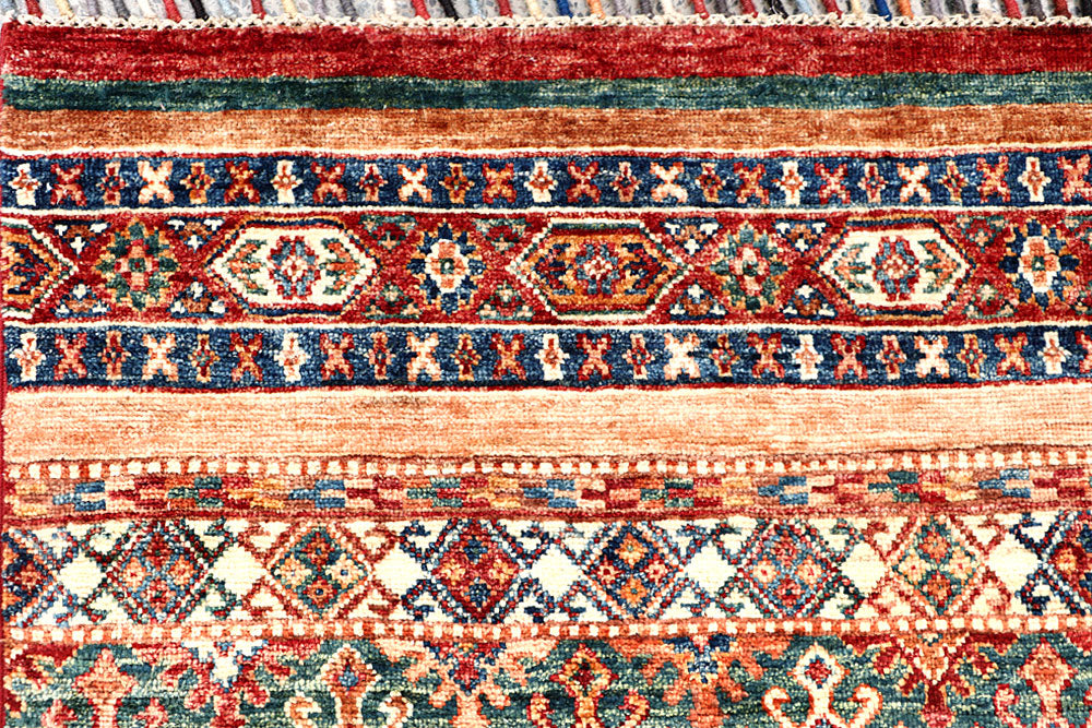 Multi Colored Kazak 2' 9 x 9' 10 - No. 63553 - ALRUG Rug Store