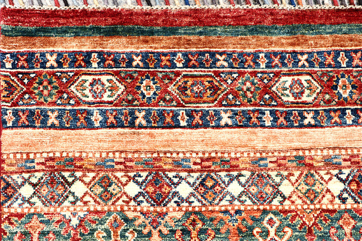 Multi Colored Kazak 2' 9 x 9' 10 - No. 63553 - ALRUG Rug Store
