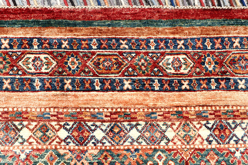 Multi Colored Kazak 2' 9 x 9' 10 - No. 63553 - ALRUG Rug Store
