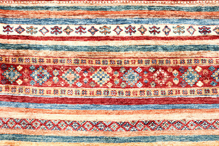 Multi Colored Kazak 2' 9 x 9' 10 - No. 63553 - ALRUG Rug Store