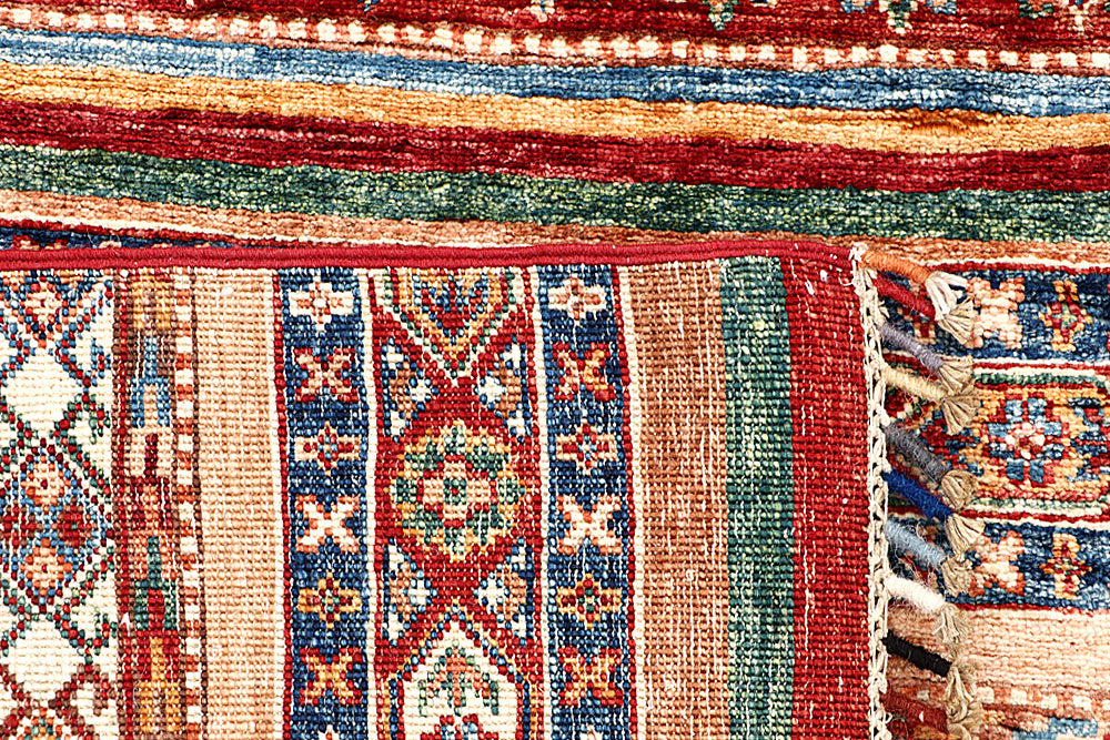 Multi Colored Kazak 2' 9 x 9' 10 - No. 63553 - ALRUG Rug Store