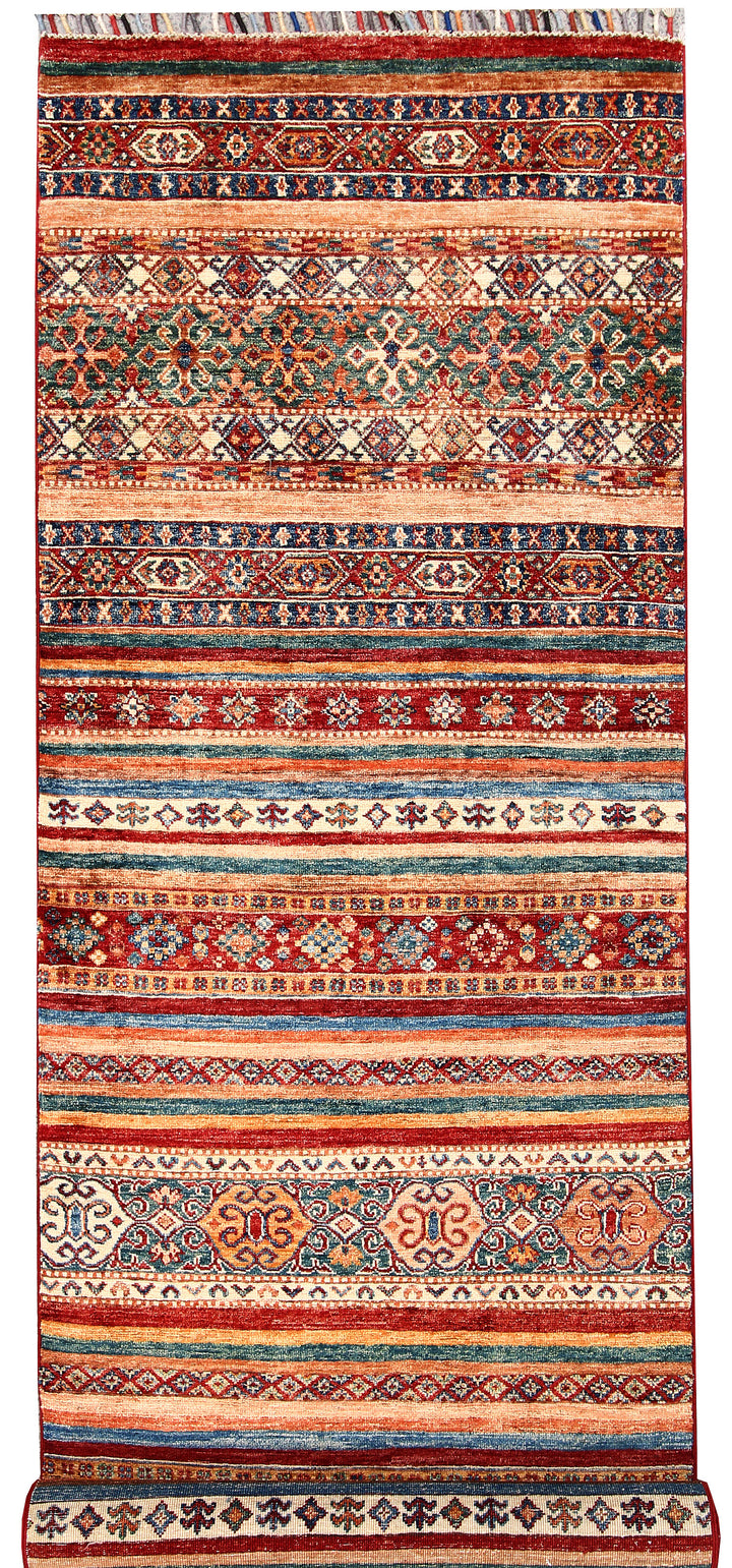 Multi Colored Kazak 2' 9 x 9' 10 - No. 63553 - ALRUG Rug Store