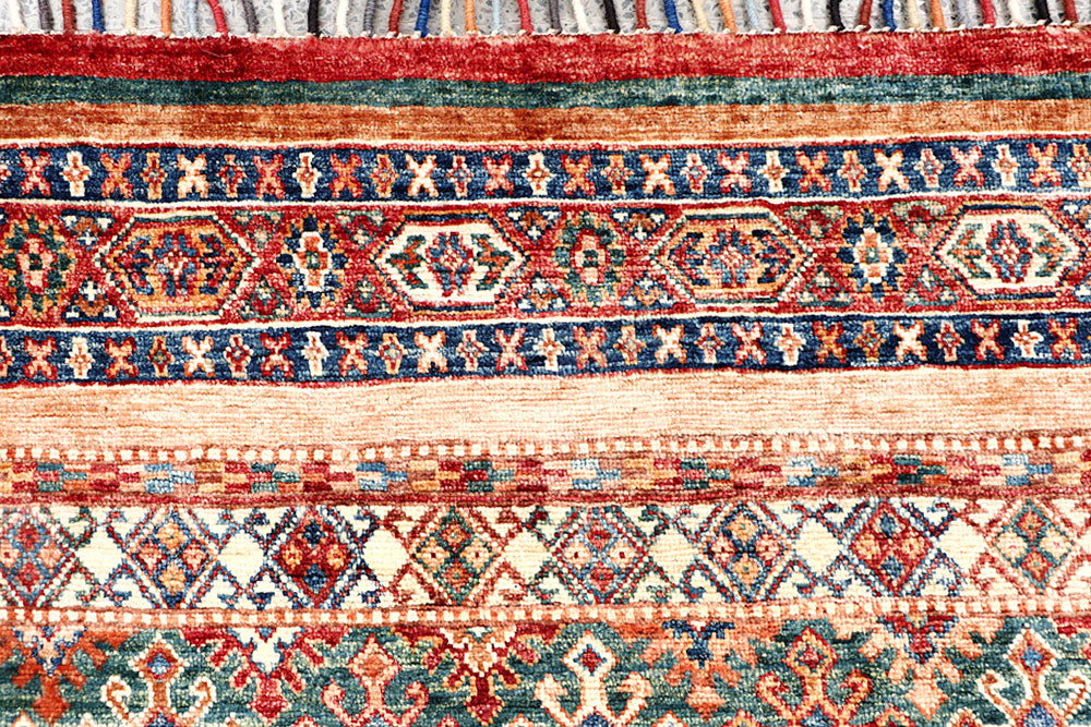 Multi Colored Kazak 2' 9 x 9' 9 - No. 63554 - ALRUG Rug Store