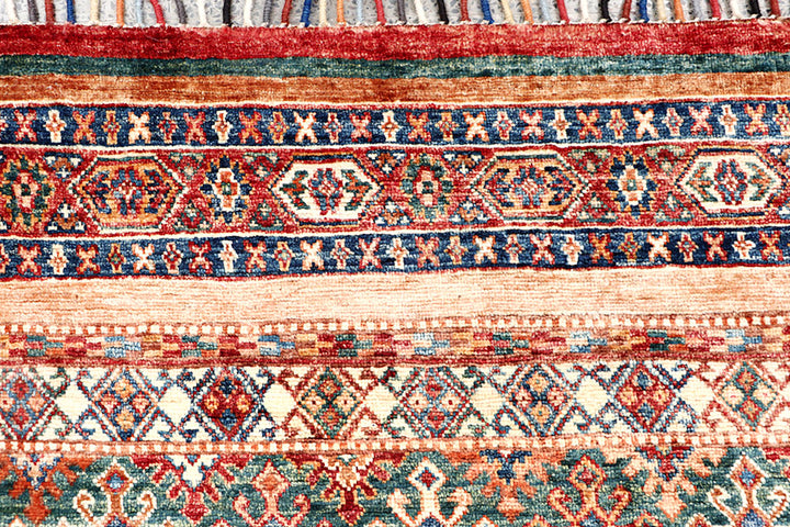Multi Colored Kazak 2' 9 x 9' 9 - No. 63554 - ALRUG Rug Store