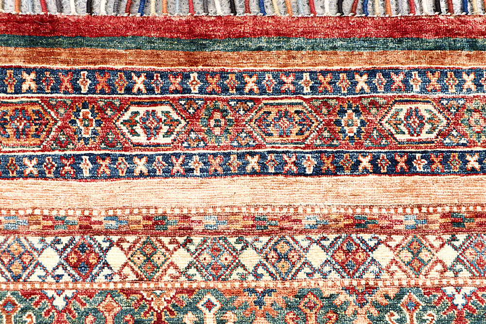 Multi Colored Kazak 2' 9 x 9' 9 - No. 63554 - ALRUG Rug Store