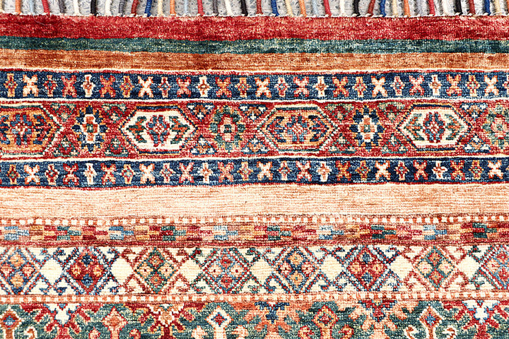 Multi Colored Kazak 2' 9 x 9' 9 - No. 63554 - ALRUG Rug Store