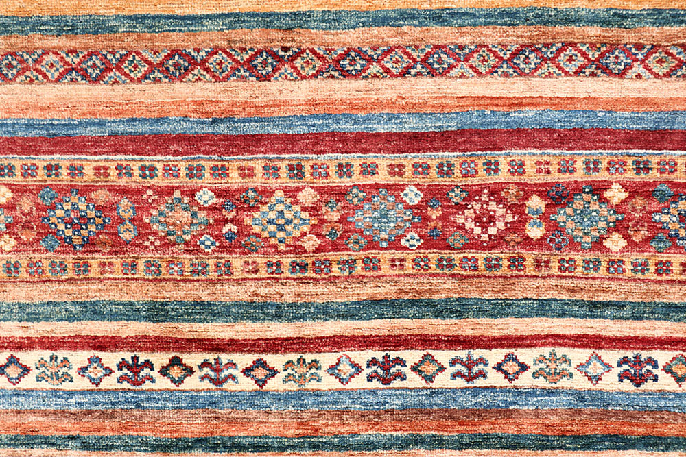 Multi Colored Kazak 2' 9 x 9' 9 - No. 63554 - ALRUG Rug Store
