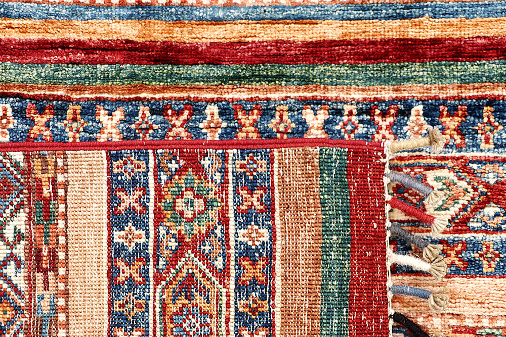 Multi Colored Kazak 2' 9 x 9' 9 - No. 63554 - ALRUG Rug Store