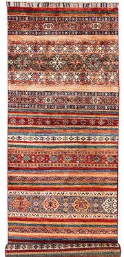 Multi Colored Kazak 2' 9 x 9' 9 - No. 63554 - ALRUG Rug Store