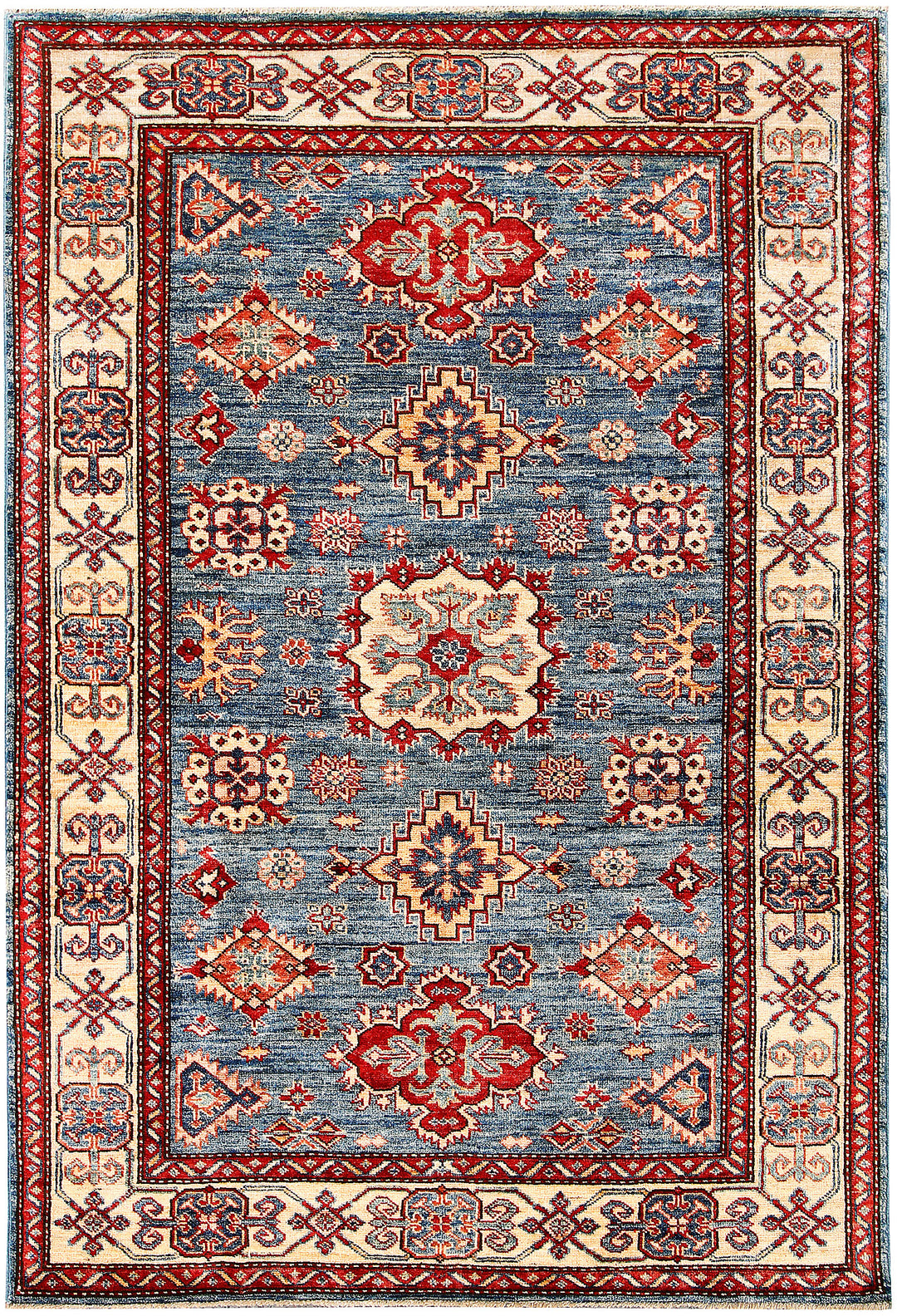 Steel Blue Kazak 4' x 5' 10 - No. 63559 - ALRUG Rug Store