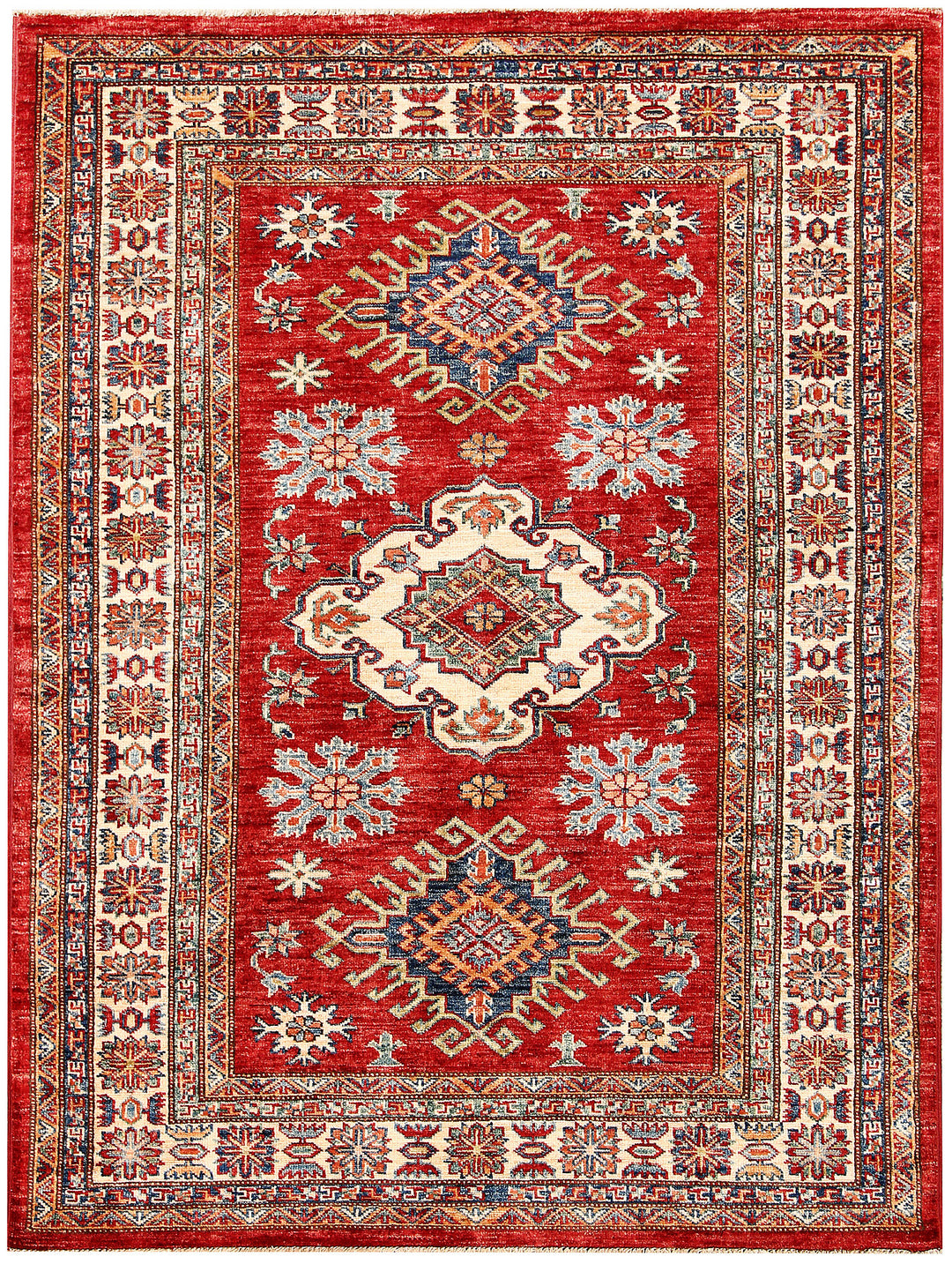 Firebrick Kazak 4' 1 x 5' 5 - No. 63560 - ALRUG Rug Store