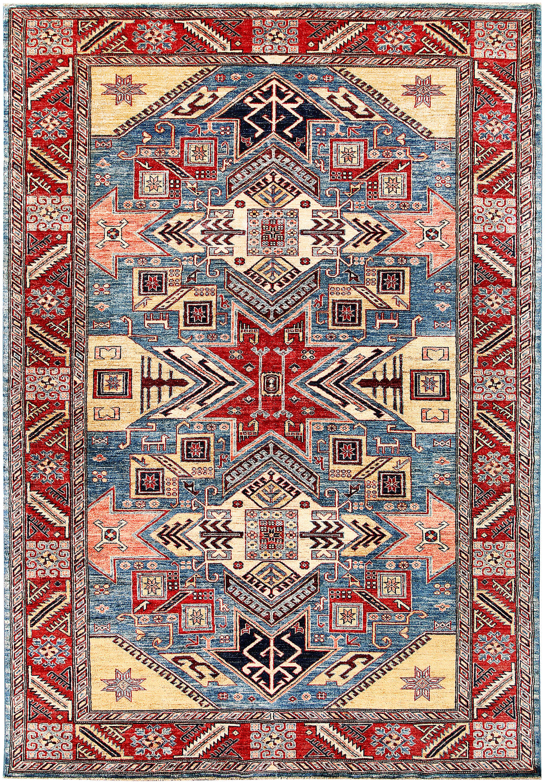 Steel Blue Kazak 6' 3 x 8' 11 - No. 63562 - ALRUG Rug Store
