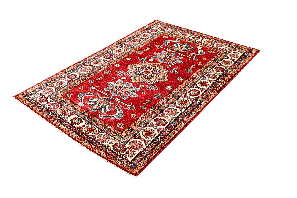 Firebrick Kazak 4' 2 x 6' 1 - No. 63563 - ALRUG Rug Store