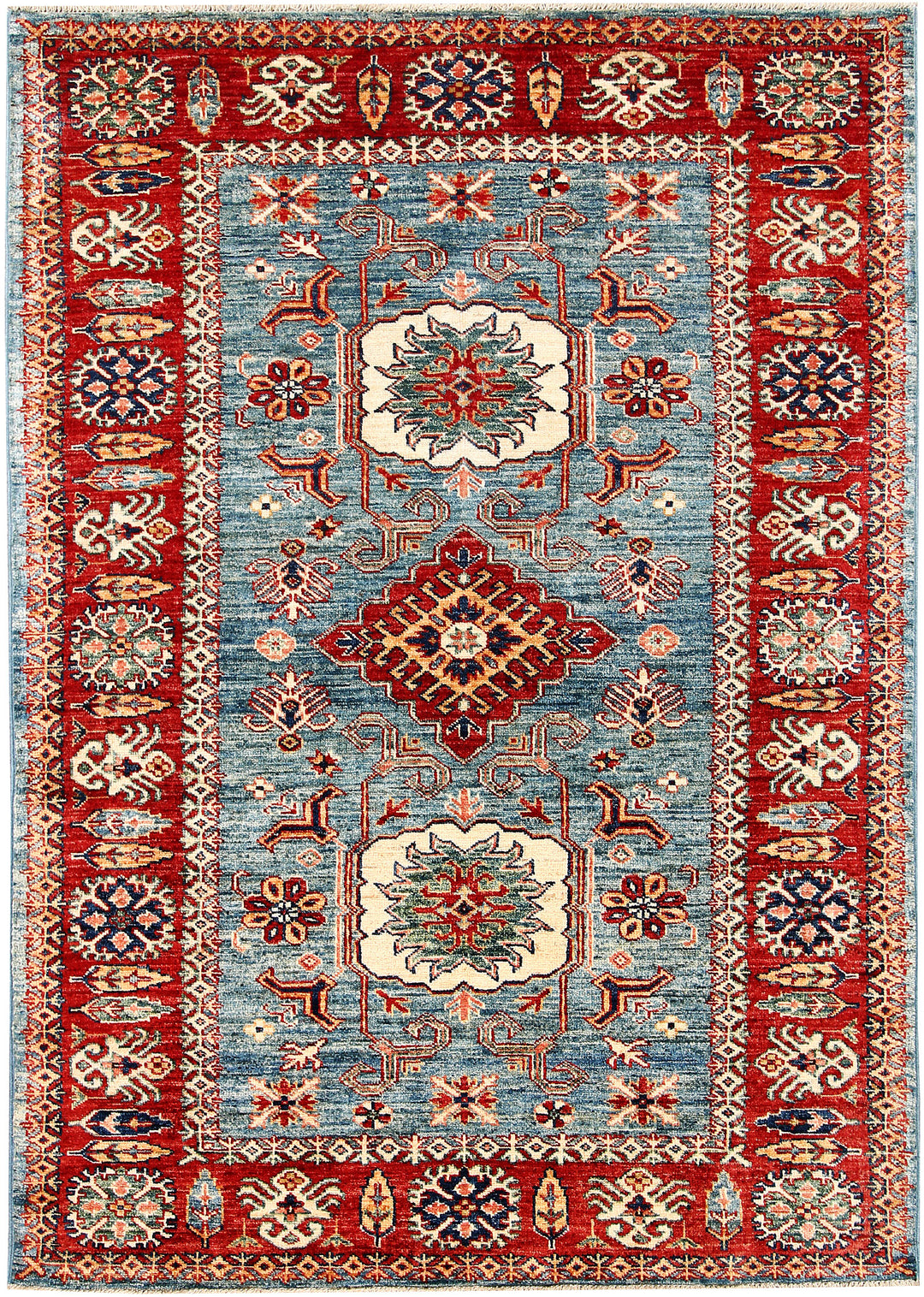 Steel Blue Kazak 4' 1 x 5' 8 - No. 63564 - ALRUG Rug Store