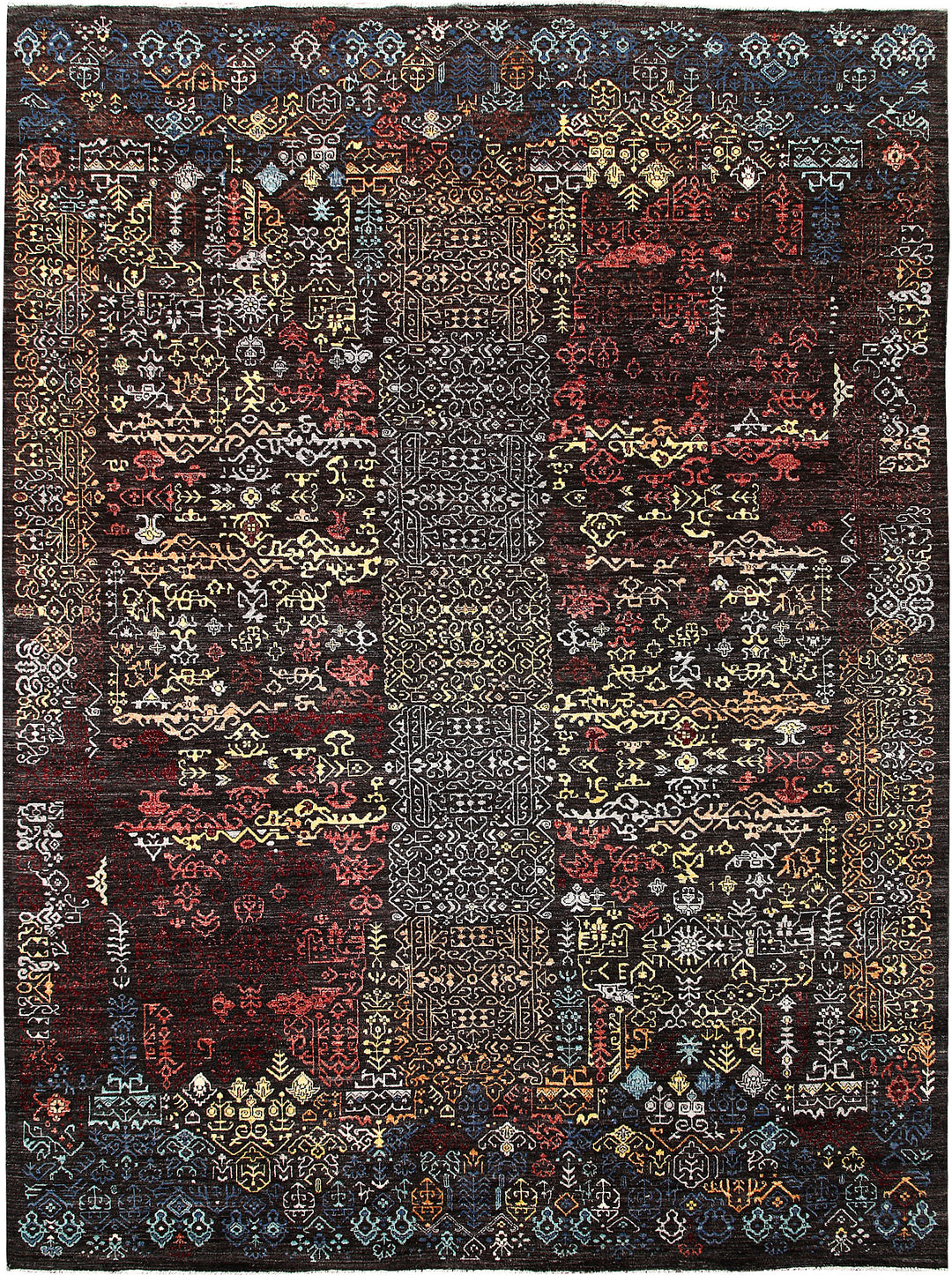 Multi Colored Gabbeh 9' x 12' 2 - No. 63572 - ALRUG Rug Store