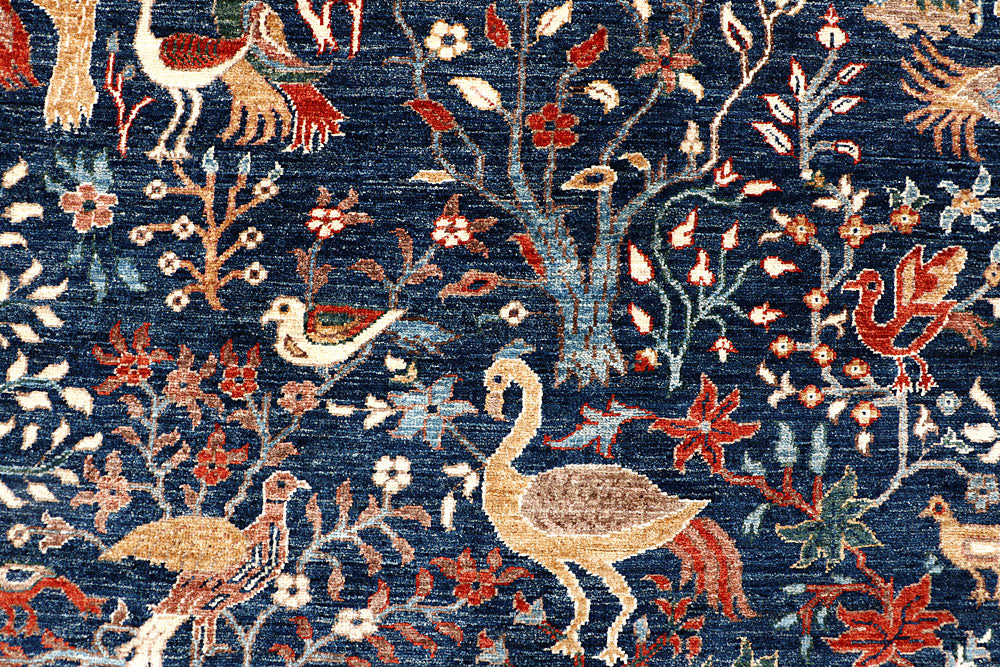 Dark Blue Gabbeh 8' 10 x 11' 10 - No. 63573 - ALRUG Rug Store