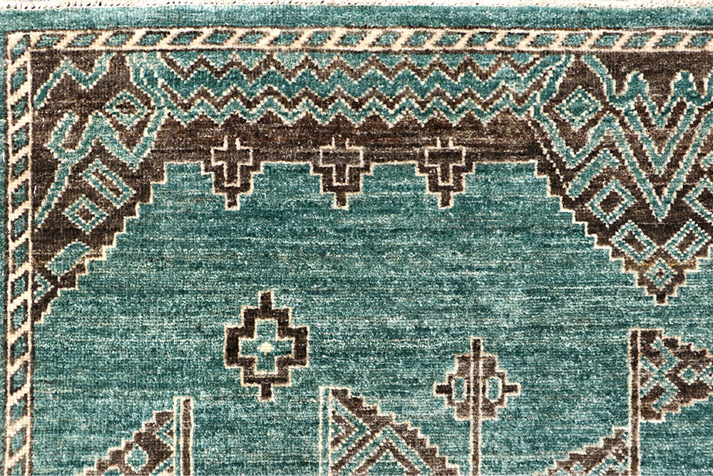 Dark Sea Green Gabbeh 8' 2 x 9' 10 - No. 63583 - ALRUG Rug Store
