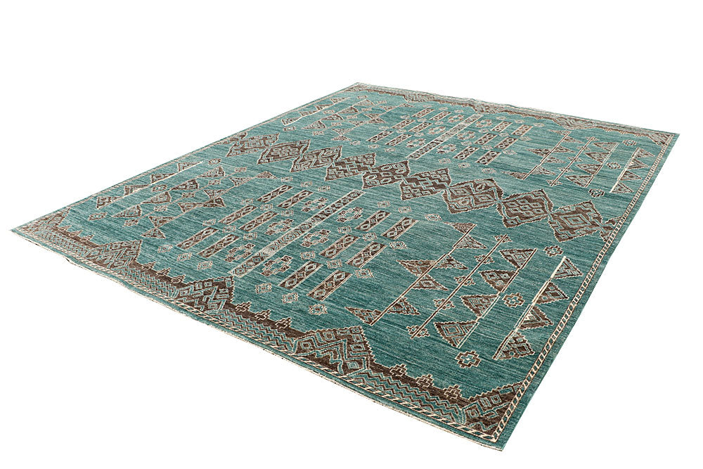 Dark Sea Green Gabbeh 8' 2 x 9' 10 - No. 63583 - ALRUG Rug Store