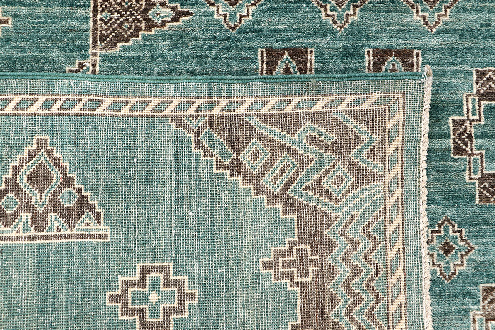 Dark Sea Green Gabbeh 8' 2 x 9' 10 - No. 63583 - ALRUG Rug Store