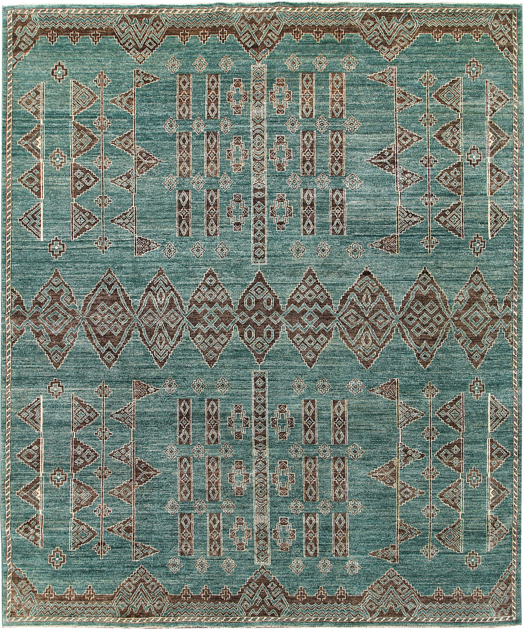 Dark Sea Green Gabbeh 8' 2 x 9' 10 - No. 63583 - ALRUG Rug Store