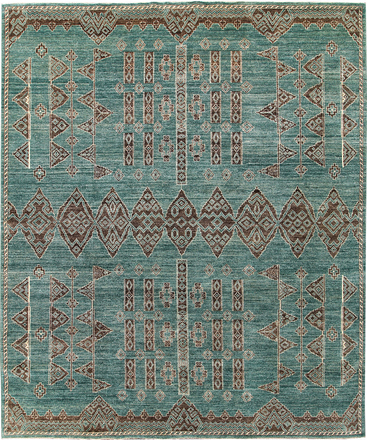 Dark Sea Green Gabbeh 8' 2 x 9' 10 - No. 63583 - ALRUG Rug Store