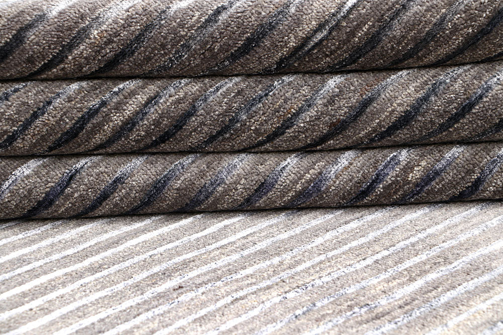 Dark Grey Gabbeh 8' 11 x 12' 1 - No. 63585 - ALRUG Rug Store