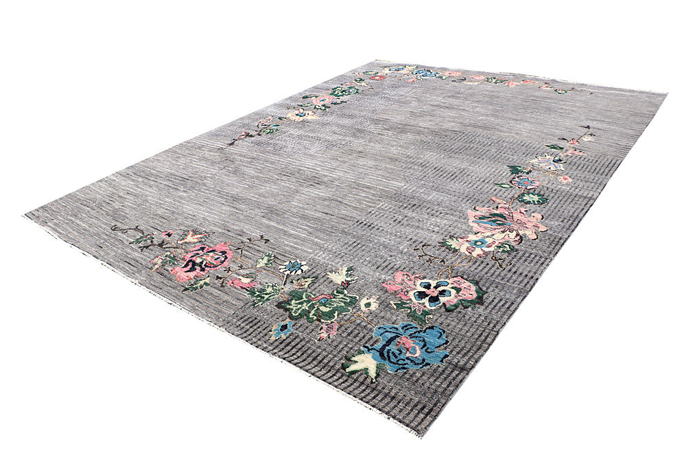 Dark Grey Gabbeh 8' 11 x 12' 1 - No. 63585 - ALRUG Rug Store