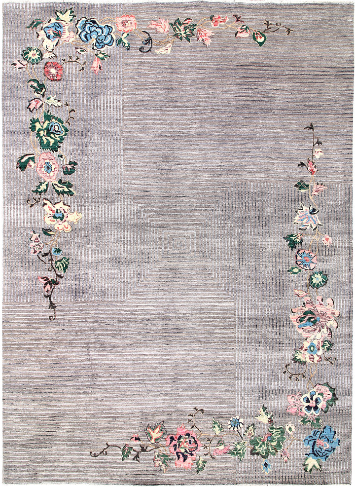 Dark Grey Gabbeh 8' 11 x 12' 1 - No. 63585 - ALRUG Rug Store