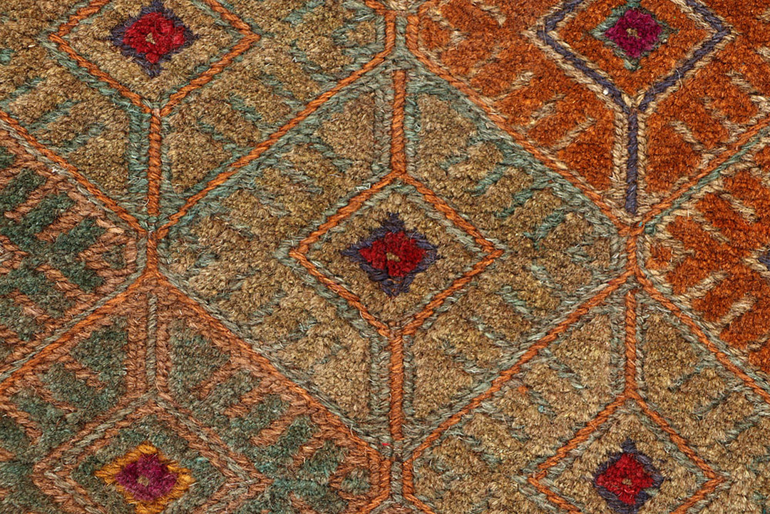 Multi Colored Mashwani 2'  5" x 12' " - No. QA59330