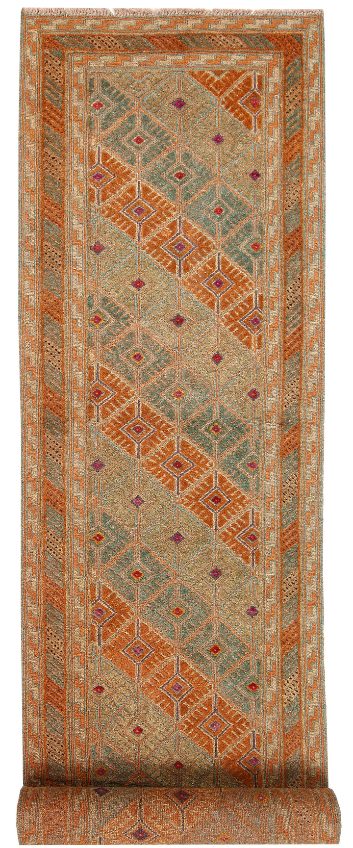 Multi Colored Mashwani 2'  5" x 12' " - No. QA59330