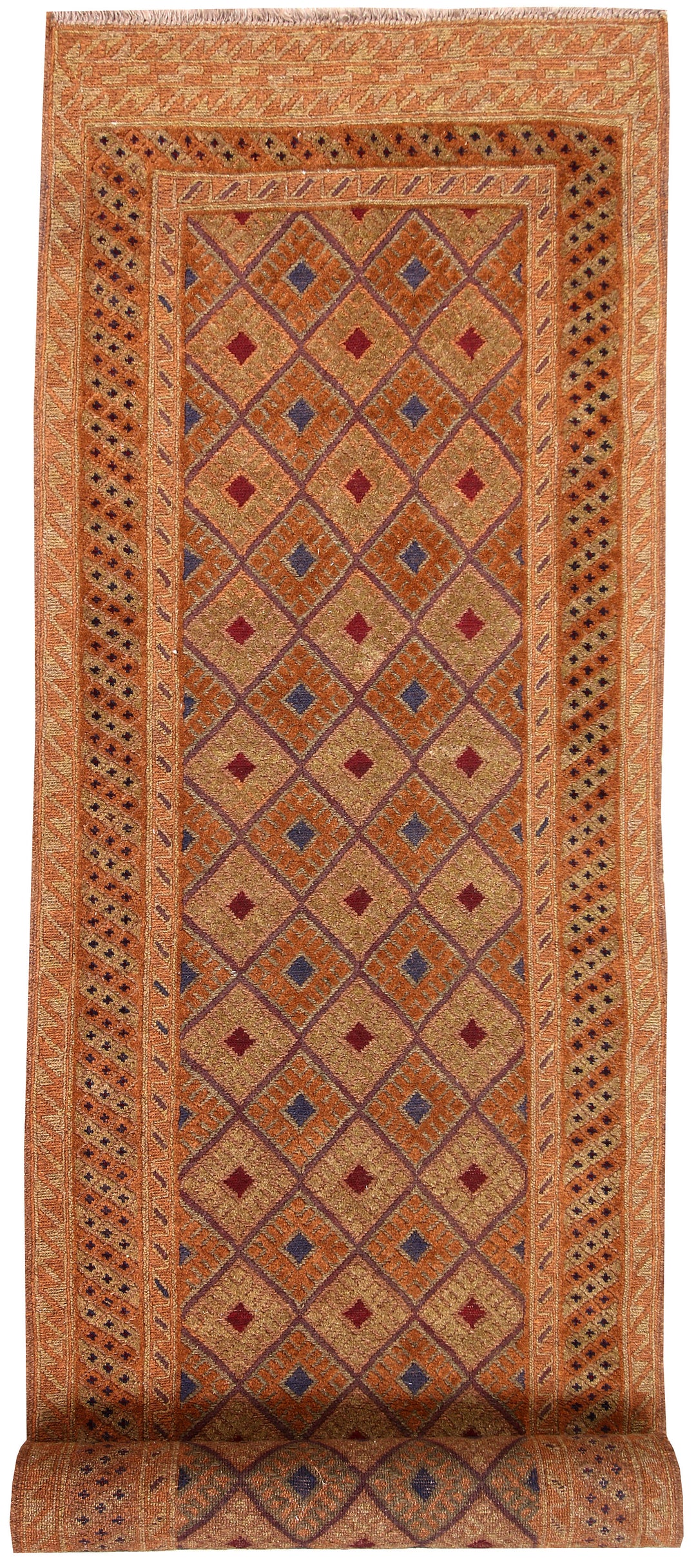 Afghan Mashwani Rug 2' 9" x 11' 8" Hand-Knotted