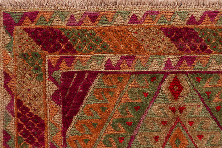 Multi Colored Mashwani 2' 9 x 12' 11 - No. 63588 - ALRUG Rug Store