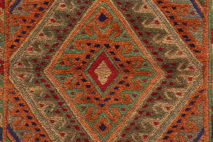 Multi Colored Mashwani 2' 9 x 12' 7 - No. 63591 - ALRUG Rug Store