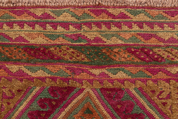 Multi Colored Mashwani 2' 7 x 12' 10 - No. 63595 - ALRUG Rug Store