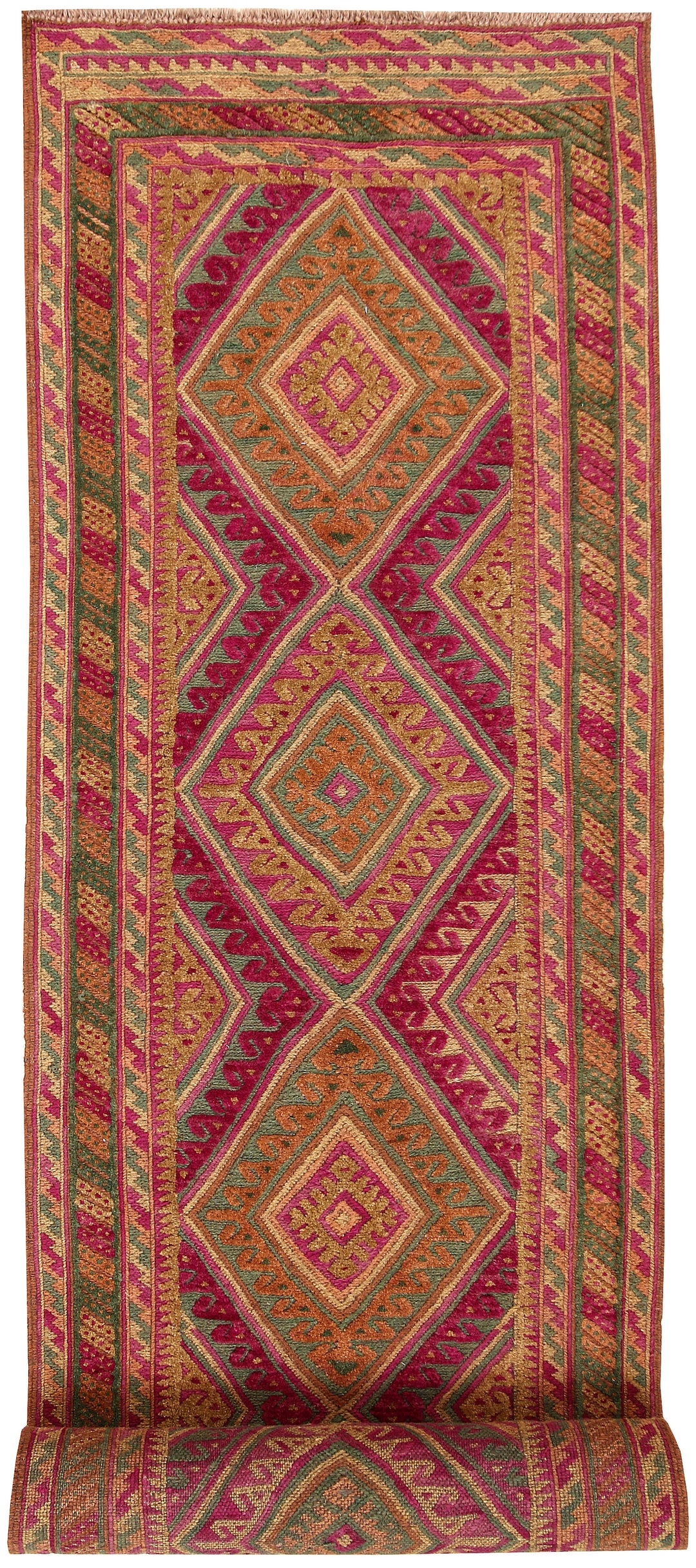 Multi Colored Mashwani 2' 7 x 12' 10 - No. 63595 - ALRUG Rug Store