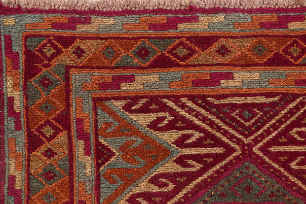 Multi Colored Mashwani 2' 6 x 11' 5 - No. 63600 - ALRUG Rug Store