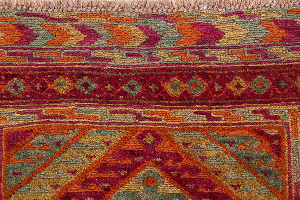 Multi Colored Mashwani 2' 6 x 11' 6 - No. 63608 - ALRUG Rug Store